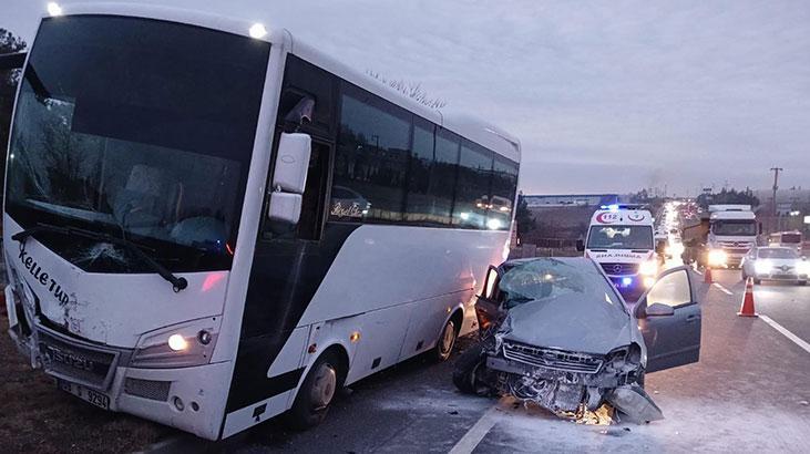 Tekirdağ’da takla atan otomobil servis midibüsüyle çarpıştı! Ölü ve yaralılar var